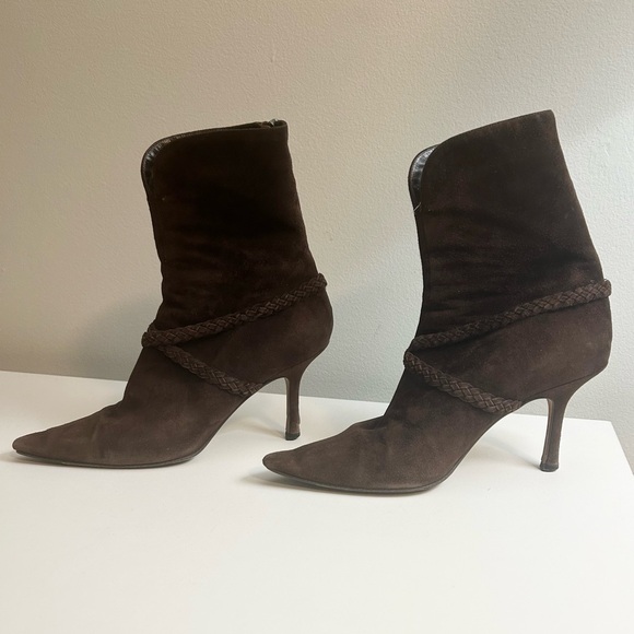 Authentic Jimmy Choo Chocolate Suede Boots - Picture 2 of 12